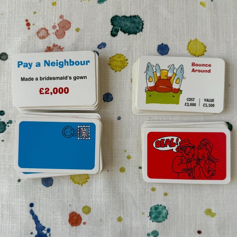 Payday Board Game Cards - Secondhand Materials For Reuse - Super Seconds