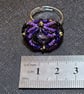 Purple Black Glass Adjustable Ring - Image 2