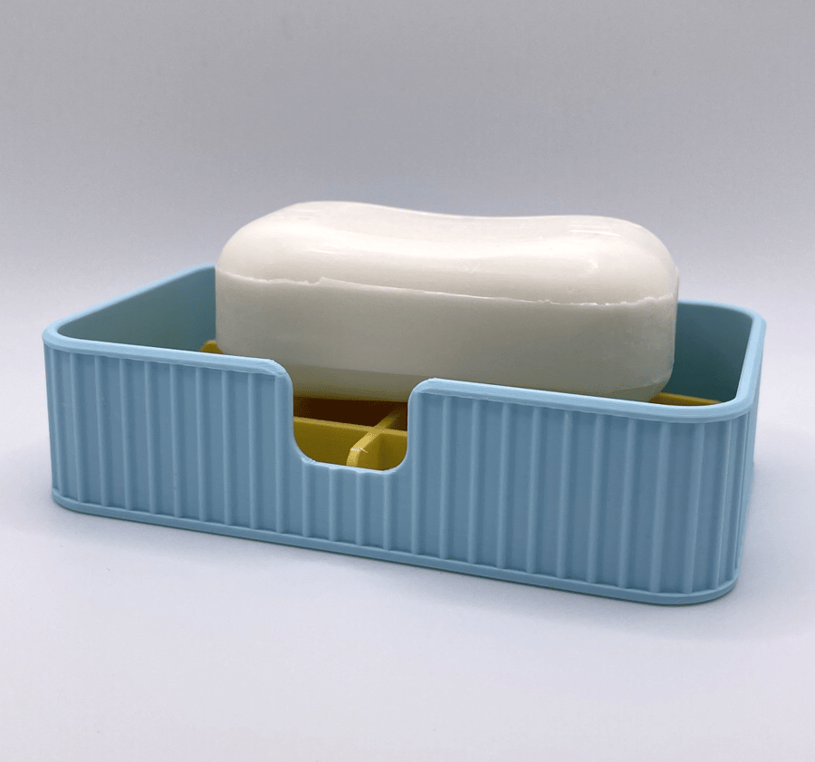 Minimalist Ribbed Soap Holder with Removable Drainage