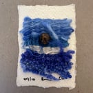 Beaded miniature weaving on paper 9 of 10