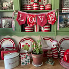 LOVE fabric bunting - SAMPLE