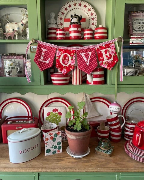 LOVE fabric bunting - SAMPLE