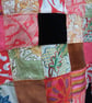 Upcycled denim jacket - orange patchwork - Image 5