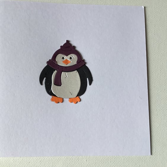 Christmas card. Xmas card. Penguin. Card for christmas. 23032