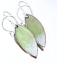 Colourful lime coloured enamel drop earrings - Image 3