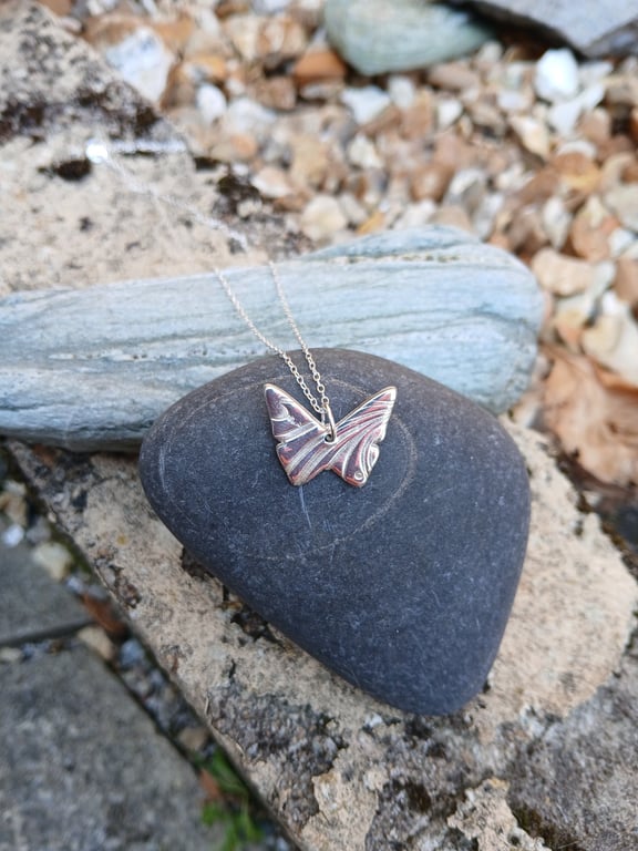 Silver butterfly pendant