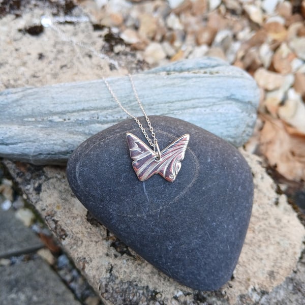 Silver butterfly pendant