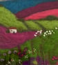 Needle felted countryside picture with house. - Image 2