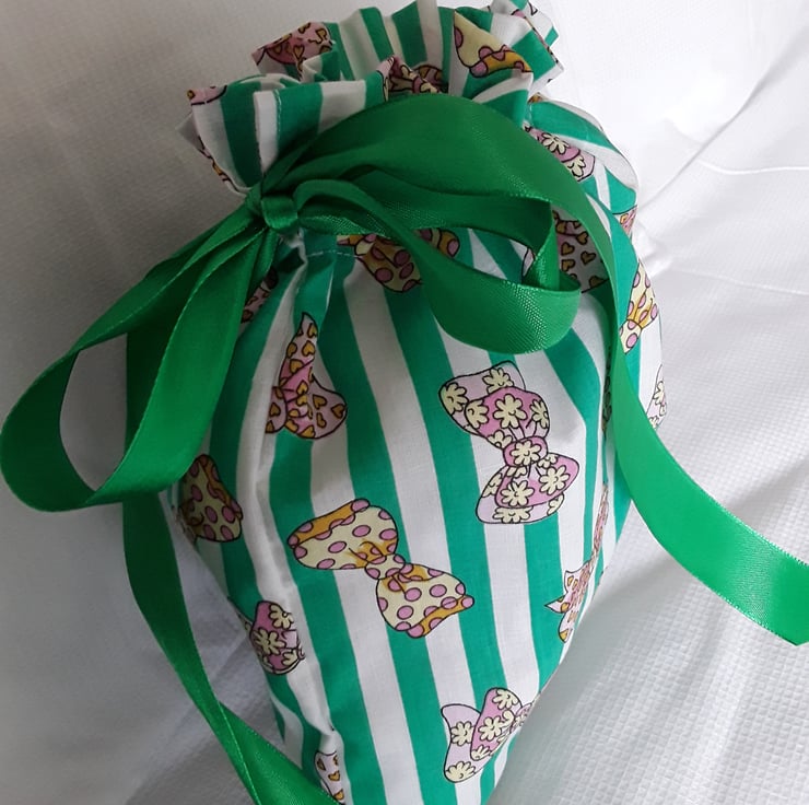 Reusable fabric gift bag Folksy