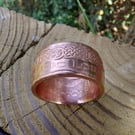 Celtic Lore pure 1oz copper coin ring W Plus Half