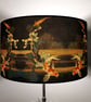 Koi on Black and Gold Drum Lampshade by Lily Greenwood - Large - 45cm - Image 5