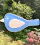 Fused Glass Opal Bird Hanging - Handmade Glass Suncatcher - Image 2