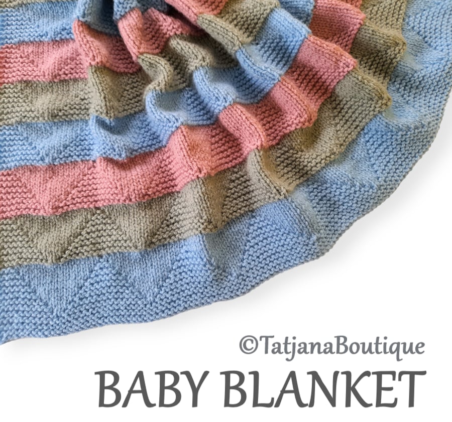 Knitting Pattern Baby Blanket, Same Day Delivery PDF 178