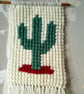 Crocheted wall hanging - cactus