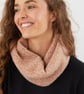 Scatter knitted cowl - cobble and orange soda - Image 2