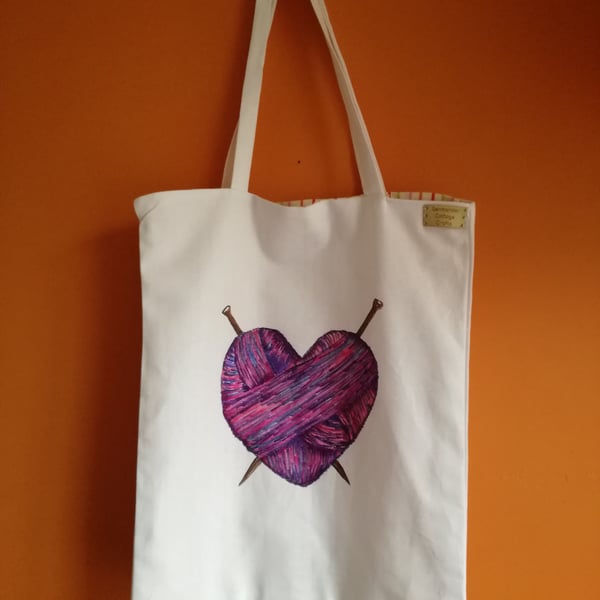 Handmade fully lined tote bag