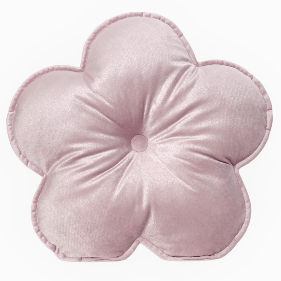 Blush Pink Velvet Flower Shaped Cushion Decorative Throw Pillow Nursery Decor