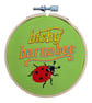 'Bishy Barnabee' Hand Embroidered Ladybird Wall Art - 4 Inch - Image 2