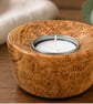 Robinia Burr Tea light Holder. Handturned wooden candle holder. 