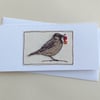 Embroidered Sparrow Card