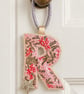 Personalised Liberty Christmas Initial Door Hanger Decoration