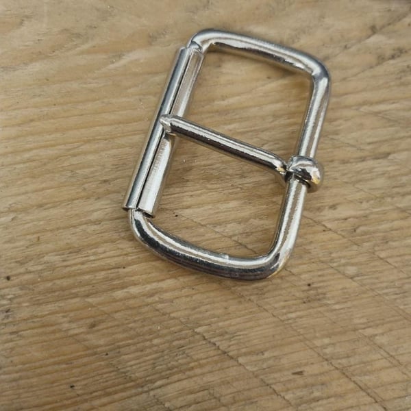 Belt Buckle Roller Nickel Plated Suit 55mm wide Strap - UK SELLER