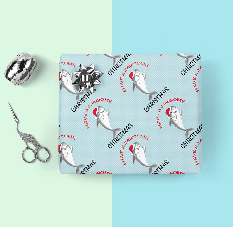 Jawsome Christmas wrapping paper