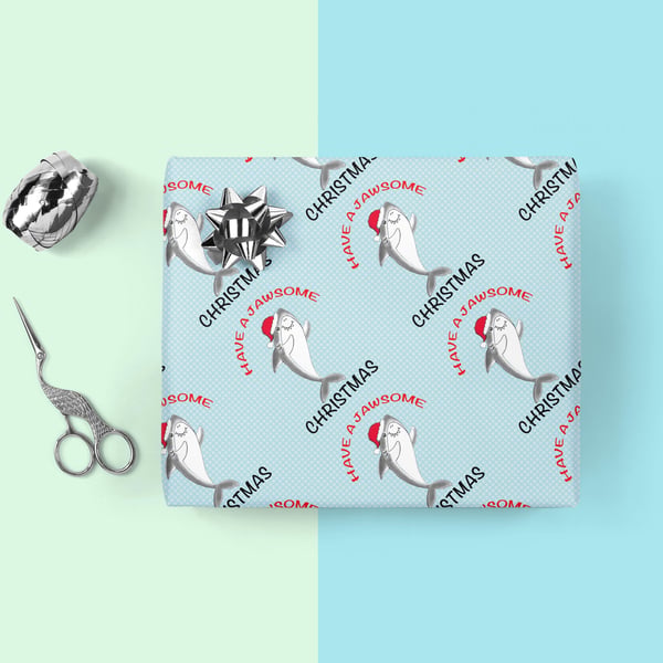 Jawsome Christmas wrapping paper