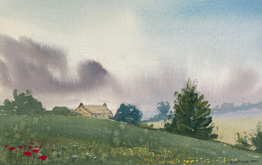 Boosbeck farm (Pure Original Watercolour)