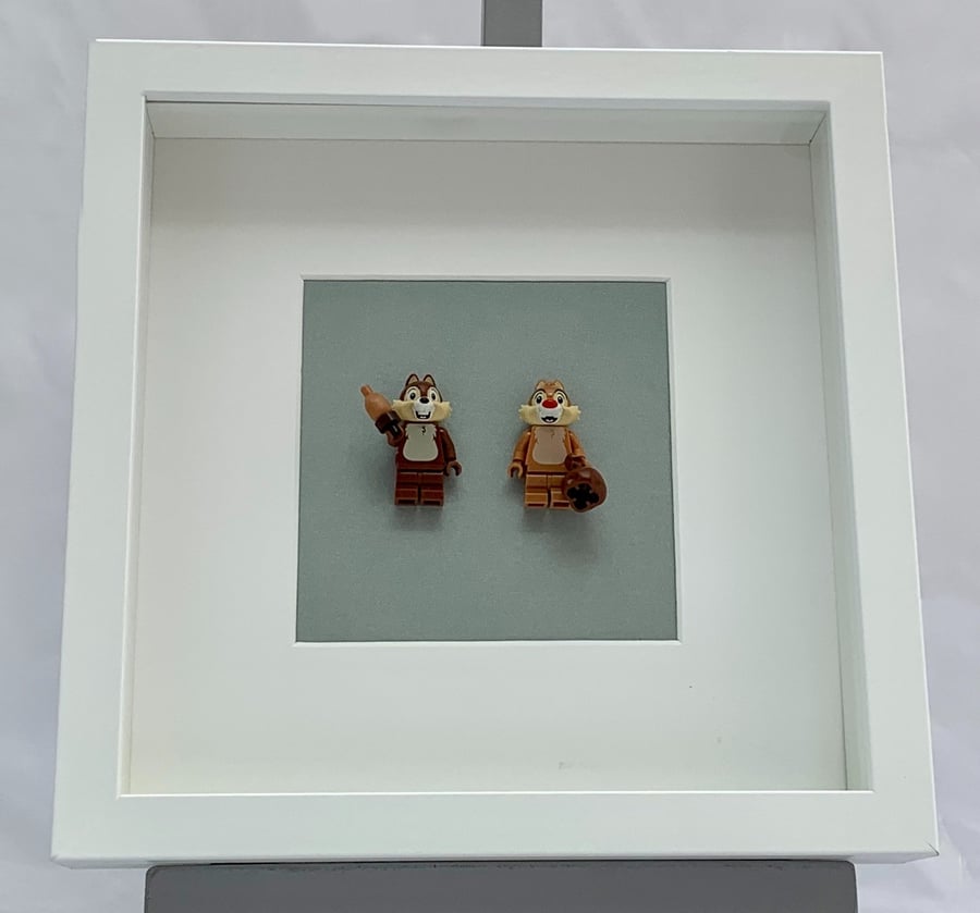 Chip 'n' Dale mini Figures framed picture .