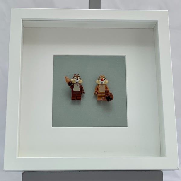 Chip 'n' Dale mini Figures framed picture .
