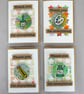 4 x Badges, Art Badges, Badge Cards, Thank You Cards, Keepsake Cards, Art Cards