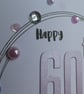 60th Birthday Card - Pastel Wreath Design - Image 8