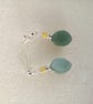 Marquise green Aventurine and yellow drop earrings  - Image 3