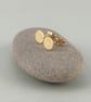 Mini Solid 9ct Gold Hammered Disc Stud Earrings - Image 5