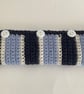 CAR SEATBELT  sleeve ( padded ) . Alpaca blend. Blues , stripes. - Image 2