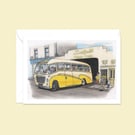 Coach Trip Greeting Card: Hand Drawn Nostalgic Art (326)