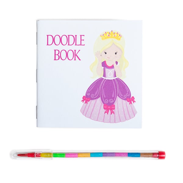 Princess Party Favour Mini Doodle Books - pack of 6