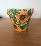Handcrafted decoupaged "Sunflower" design 130mm terracotta flower - Image 2