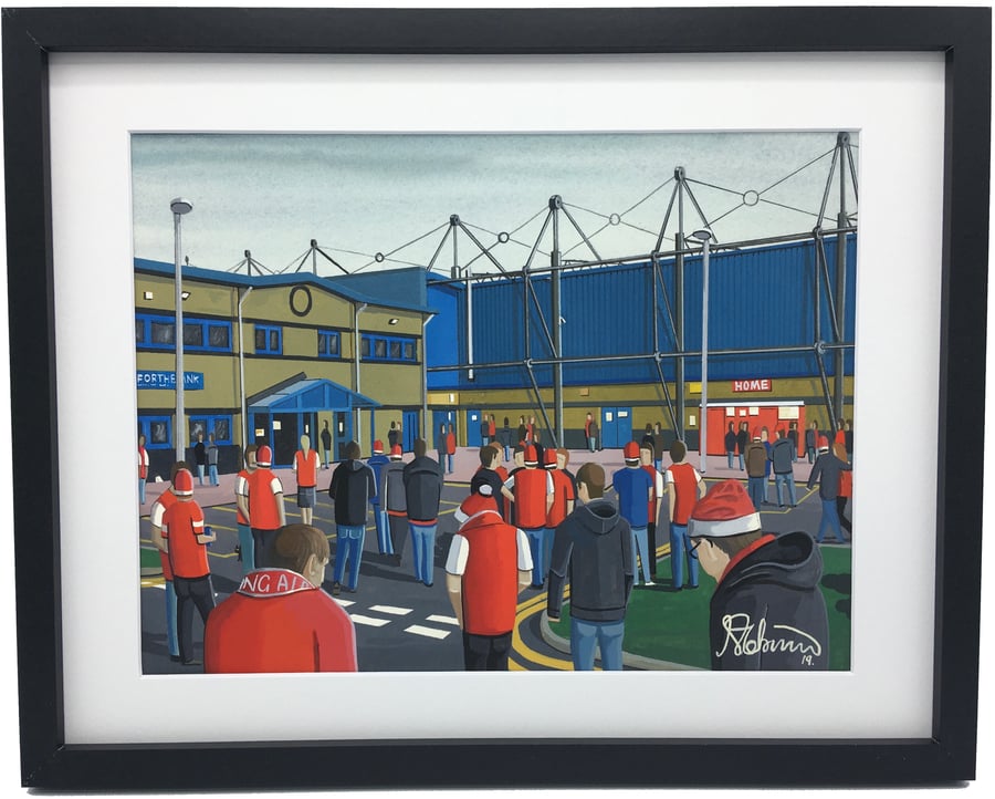Stirling Albion F.C, Forthbank Stadium, High Quality Framed Football Art Print.