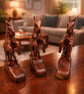 Antique Hand Carved Wooden Horse Figurines Set of 3 Vintage Rustic Home Decor - Image 5