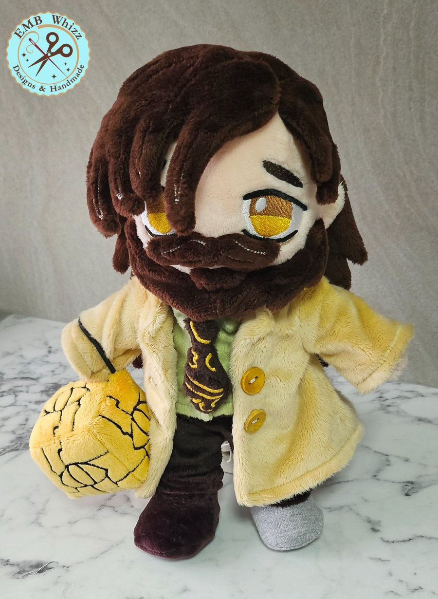 Art Soft Sculpture Plushie-Custom Machine Embroidery-Commission Only