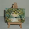 aceo art,watercolour landscape,landscape painting original ( ref f 871 )