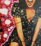 Feminist Mixed Media Portrait THIS GIRL CAN Empowering Female Rage Art - Image 3