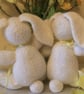 Hand Knitted White Wuffy Bunny - Image 2