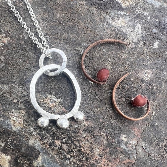 Silver  Seed Pod Necklace