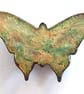 brooch: butterfly - scrolled pale purple and pale green on clear enamel - Image 1