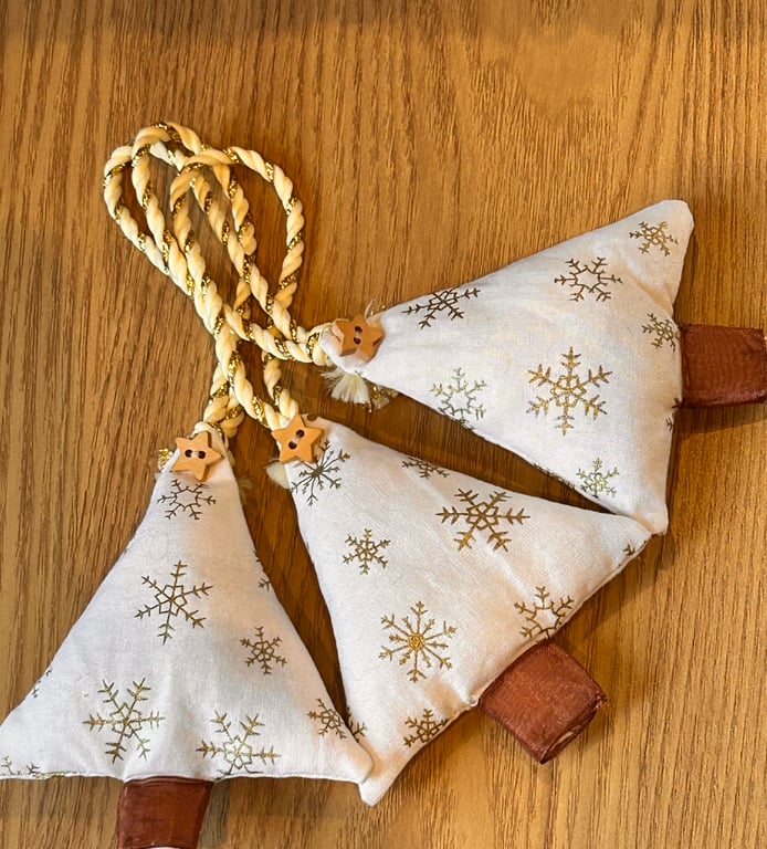 Christmas decorations, cotton Christmas tree decorations with hanging cord