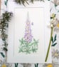Summer Seconds Lupin original watercolour painting A4 mounted