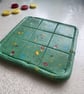 Handmade clay tik tak toe board and pieces bee and ladybug themed game - Image 2